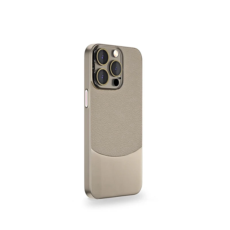 For iPhone Premium Napa Leather Case Crystal Lens Shockproof