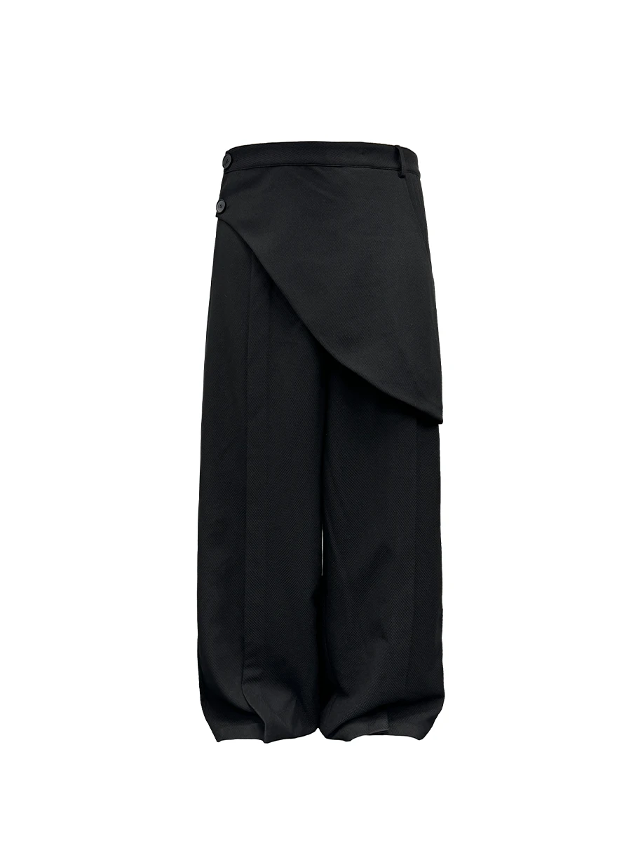 【JCAESAR】RECTANGULAR LONG PANTS Jcaesar Waistless Rectangular Long Pants | Wide-Leg No