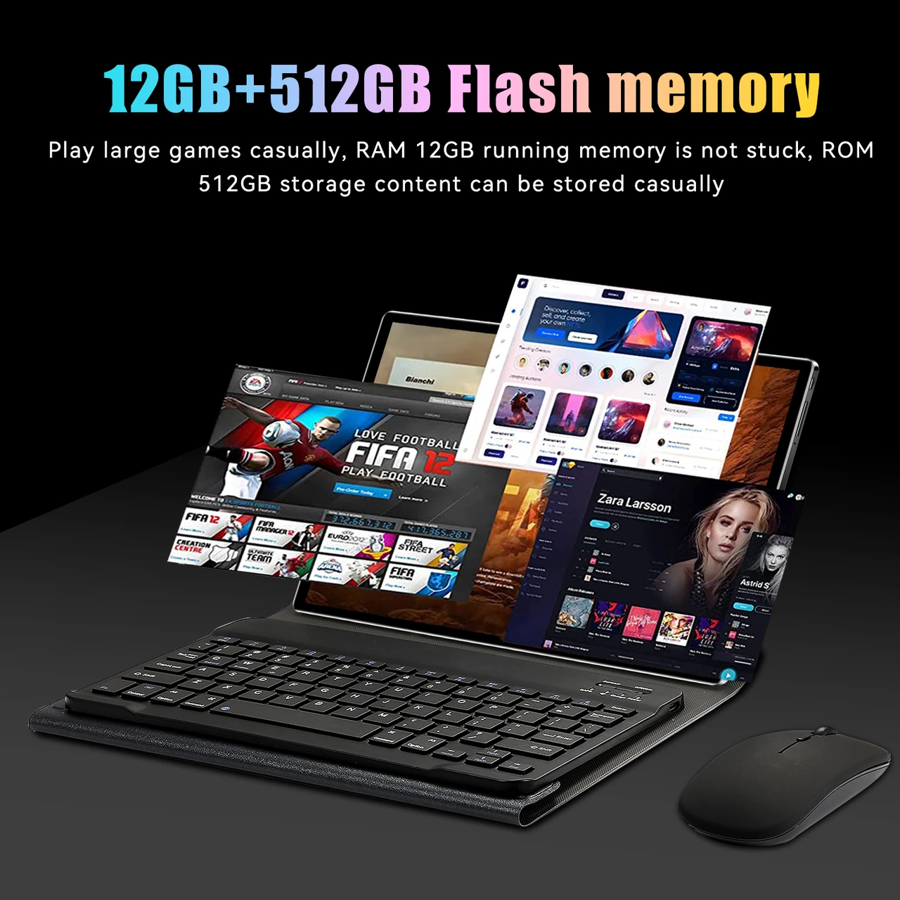 Android Tablet 10 Inch 10 Core Mini Tablets For Adults Gaming Tablet Computer Tablets With 8GB Ram+512GB Rom, 8000mAh, Front And Rear Cameras, Supports SIM Card Call Digital Notepad College Supplies