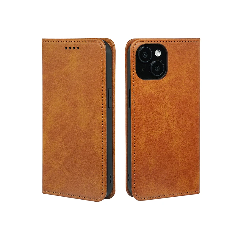 For iPhone Magnetic PU Leather Flip Case with Stand Function