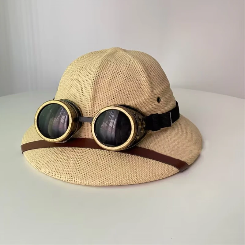 Outdoor sports hat with goggles, available in adult and children's sizes
