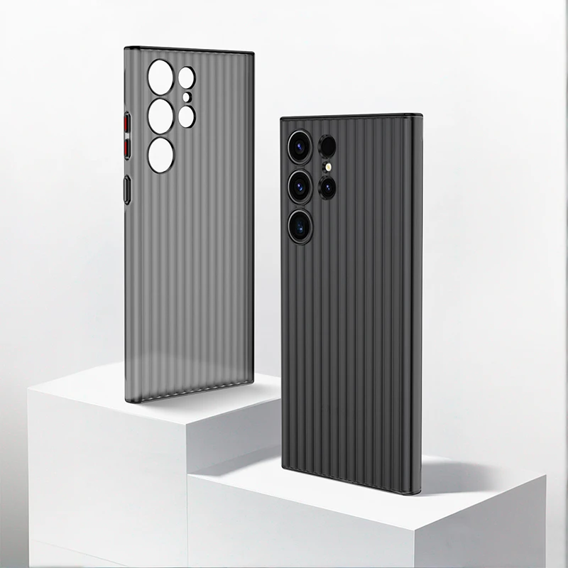 For Samsung Galaxy S Series Frosted Case Magnetic Corrugated Style