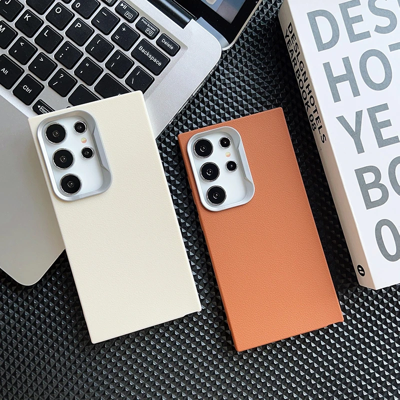 For Samsung Galaxy S Series Minimalist Soft Leather Texture Phone Case