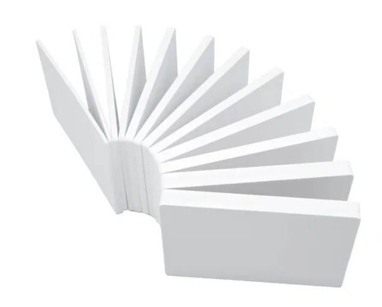 White rigid plastic PVC foam
