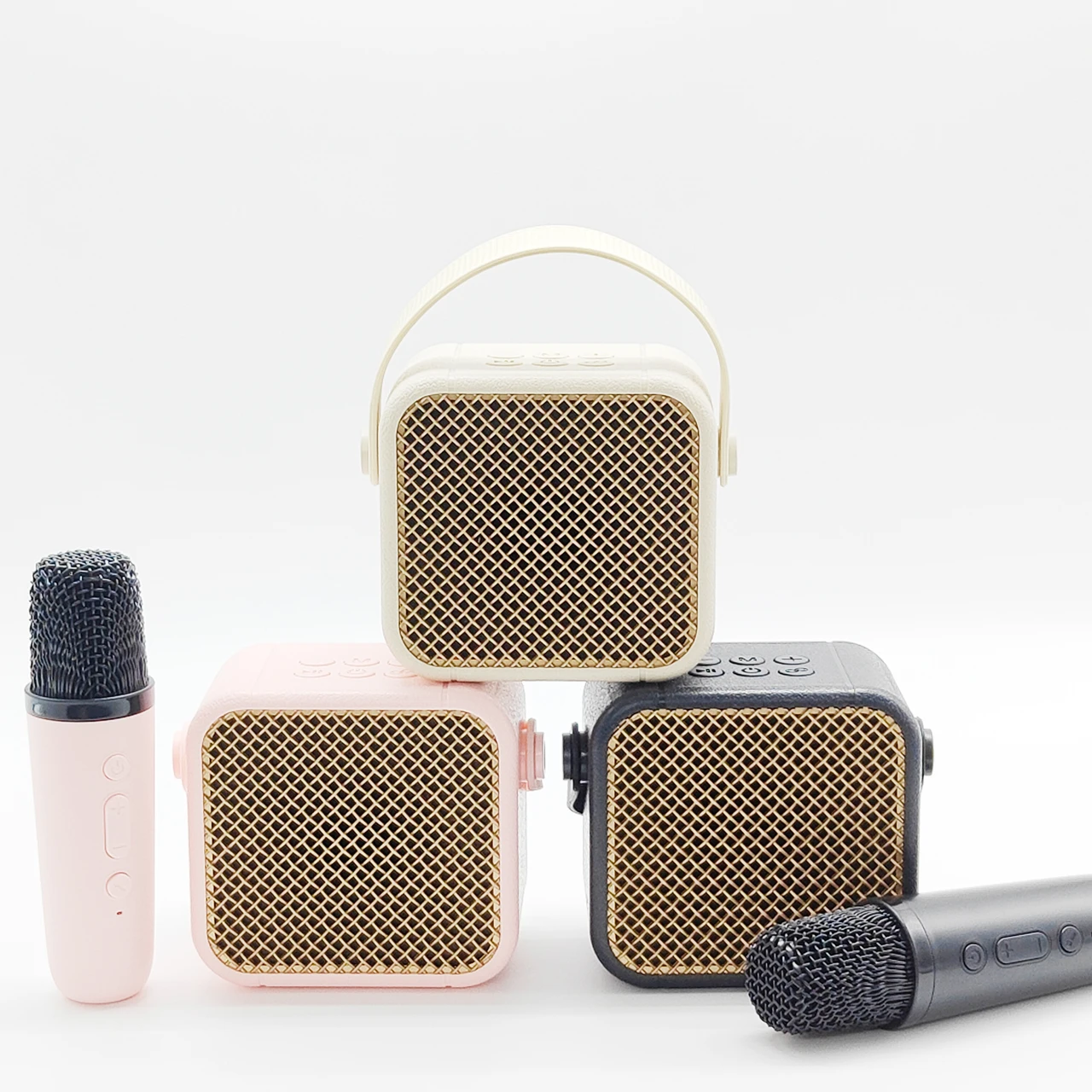 Wireless Bluetooth Speaker with Mic Deep Bass Home KTV Portable