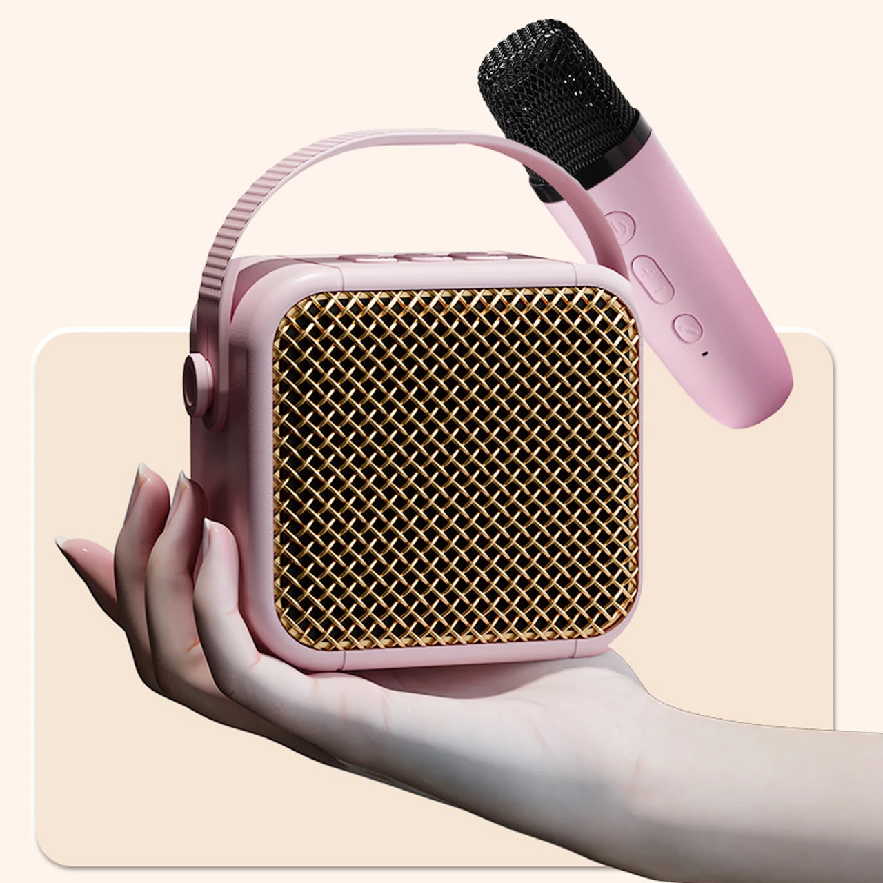 Wireless Bluetooth Speaker with Mic Deep Bass Home KTV Portable