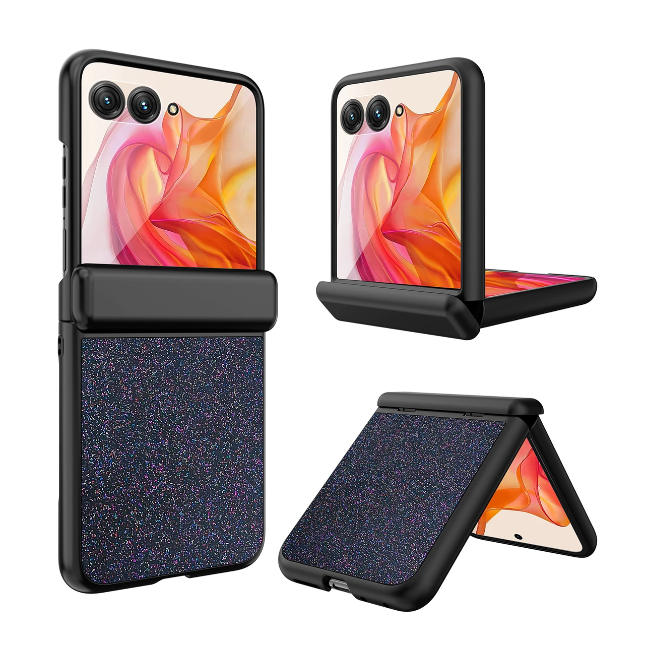 For Motorola Razr 50 Ultra Leather Fold Case with Full Protection