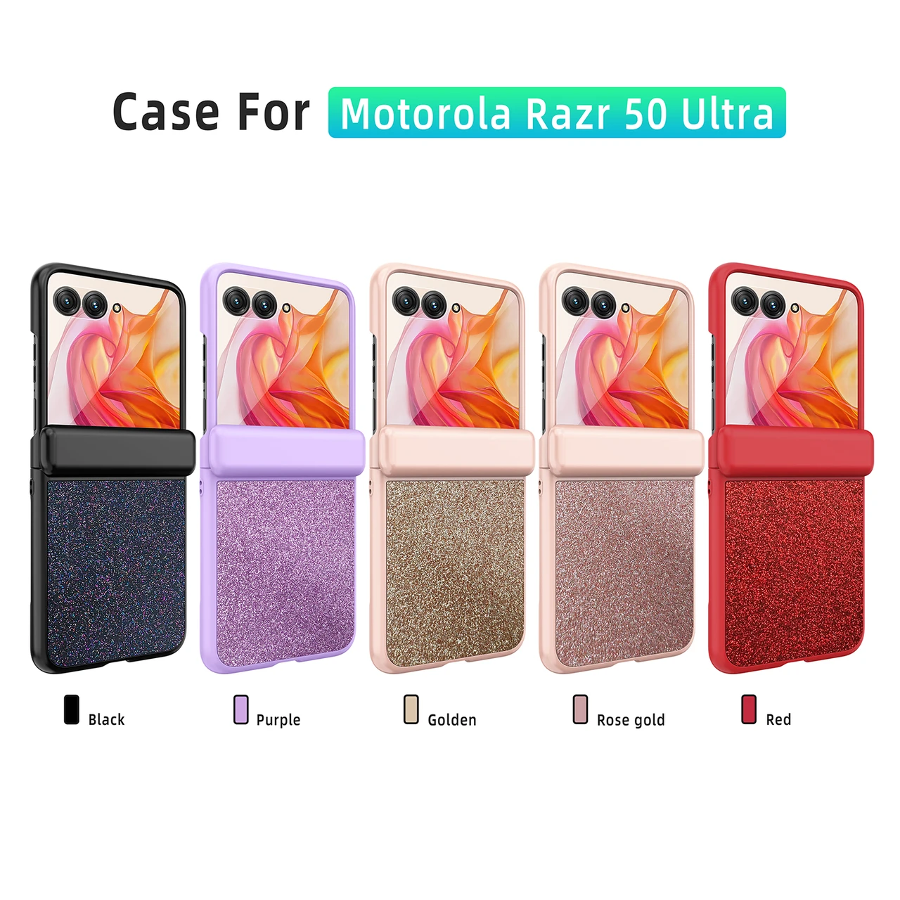 For Motorola Razr 50 Ultra Leather Fold Case with Full Protection