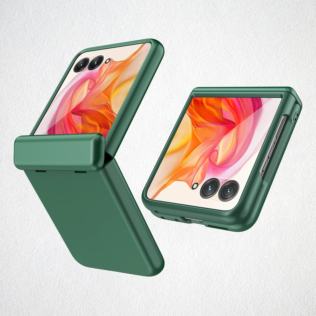 For Motorola Razr 50 Ultra Glossy PC Case Spring Hinge Full Protection