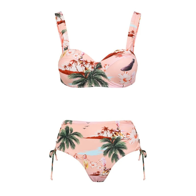 Printed Bikini Swimsuit Set