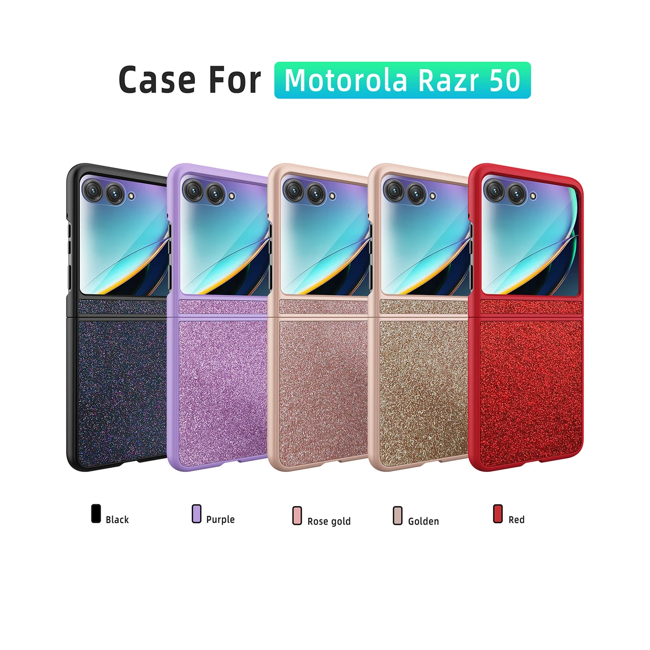 For Motorola Razr 50 Glitter Texture Case Slim Shockproof Cover