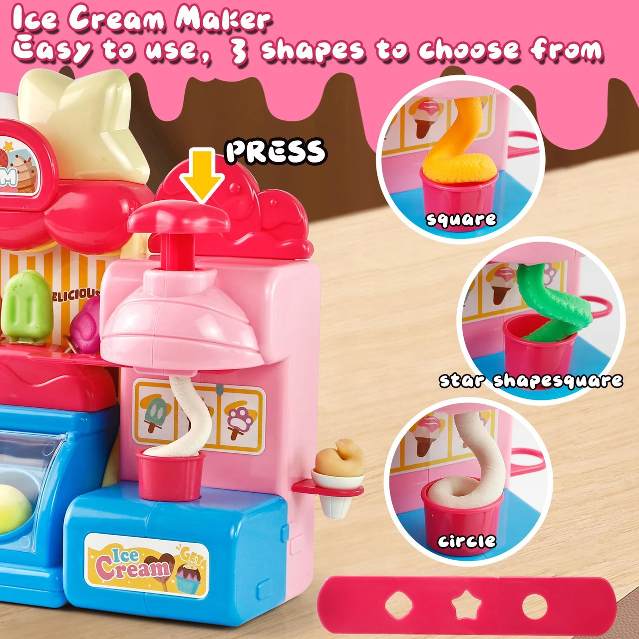 Ice Cream & Popsicle House Modeling Air Dry Clay Set,with Multiple Sculpting  Magic Foam Clay for Kids Artsity, Perfect Gift for Boys and Girls