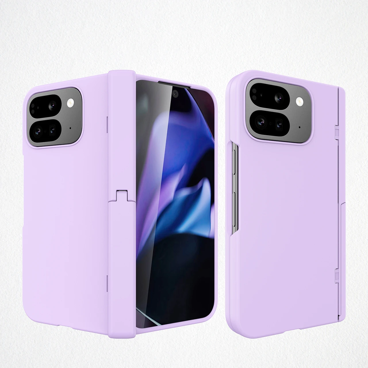 For Pixel 10 Pro Fold Full Hinge Case Louver Stand OilSpray PC Cover