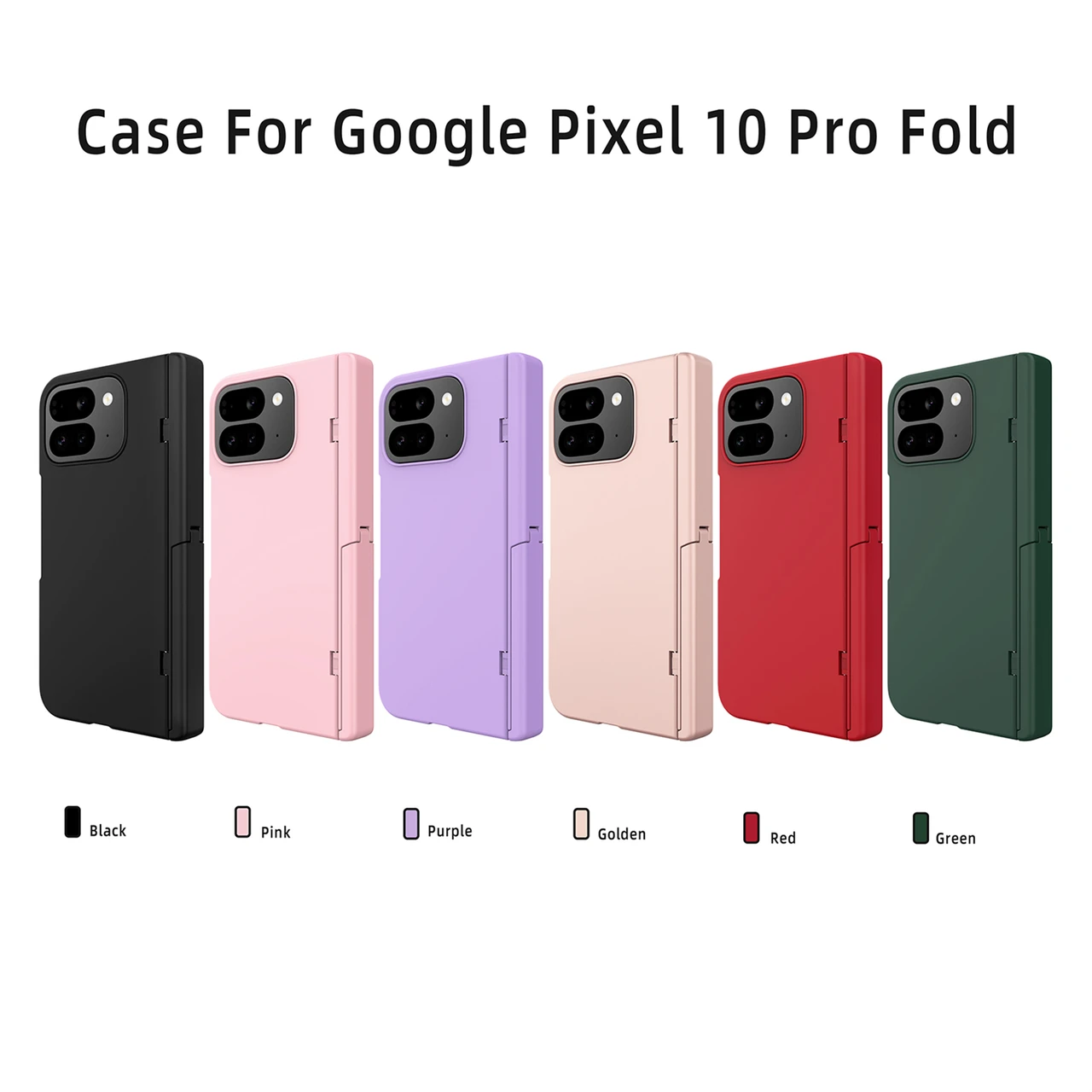 For Pixel 10 Pro Fold Full Hinge Case Louver Stand OilSpray PC Cover