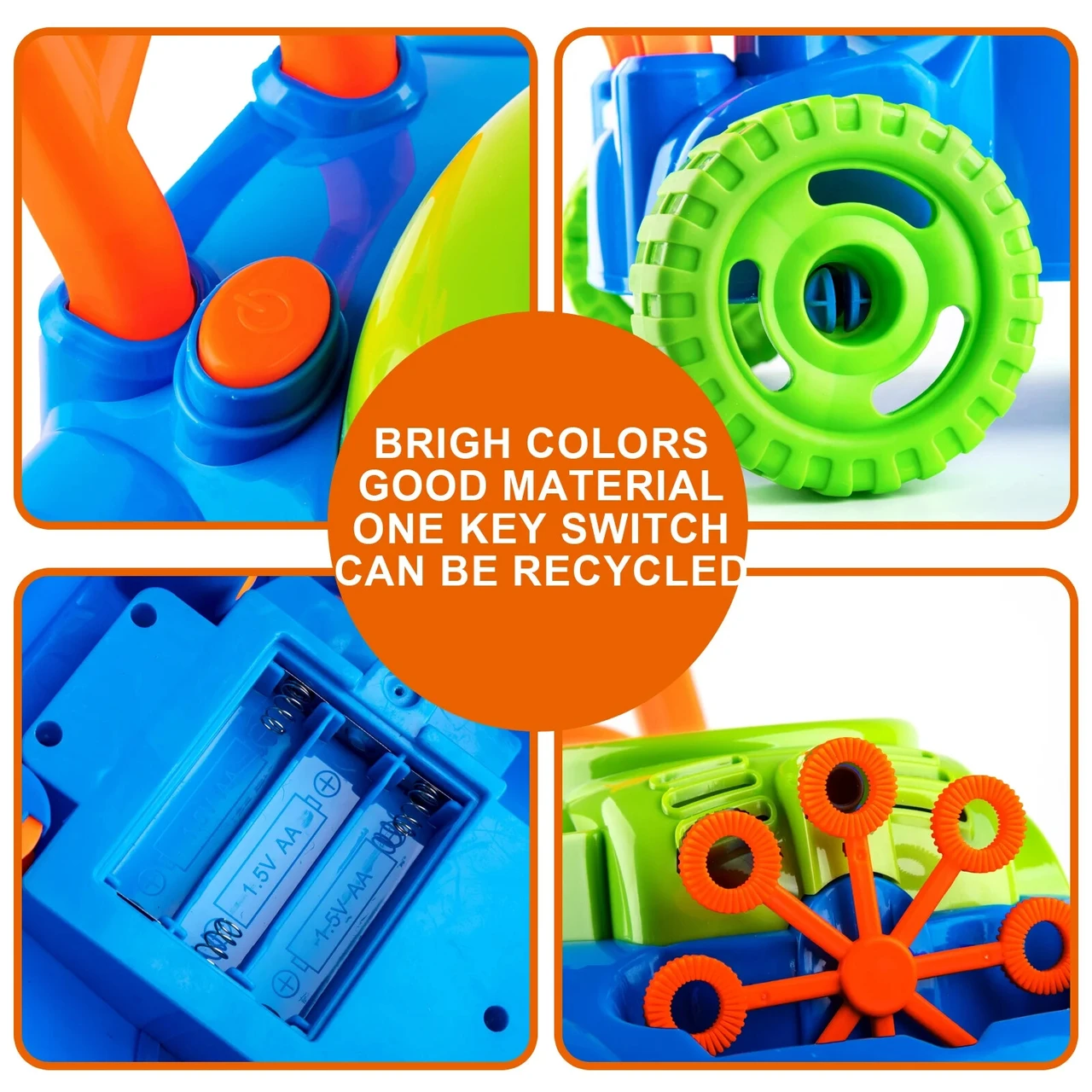 Lawn Mower Bubble Gun Bubble Machine Toys for Kids Bubble Maker Perfect Birthday and Christmas Party Gift for Boys and Girls