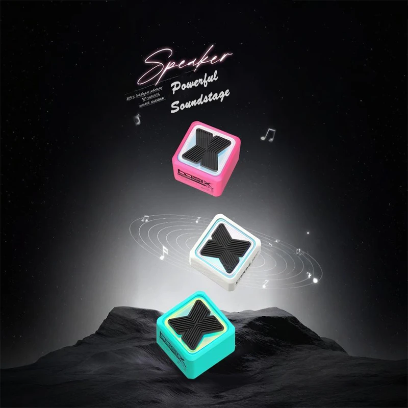 Mini Wireless Bluetooth Speaker Deep Bass Metal Sound Box RGB Light