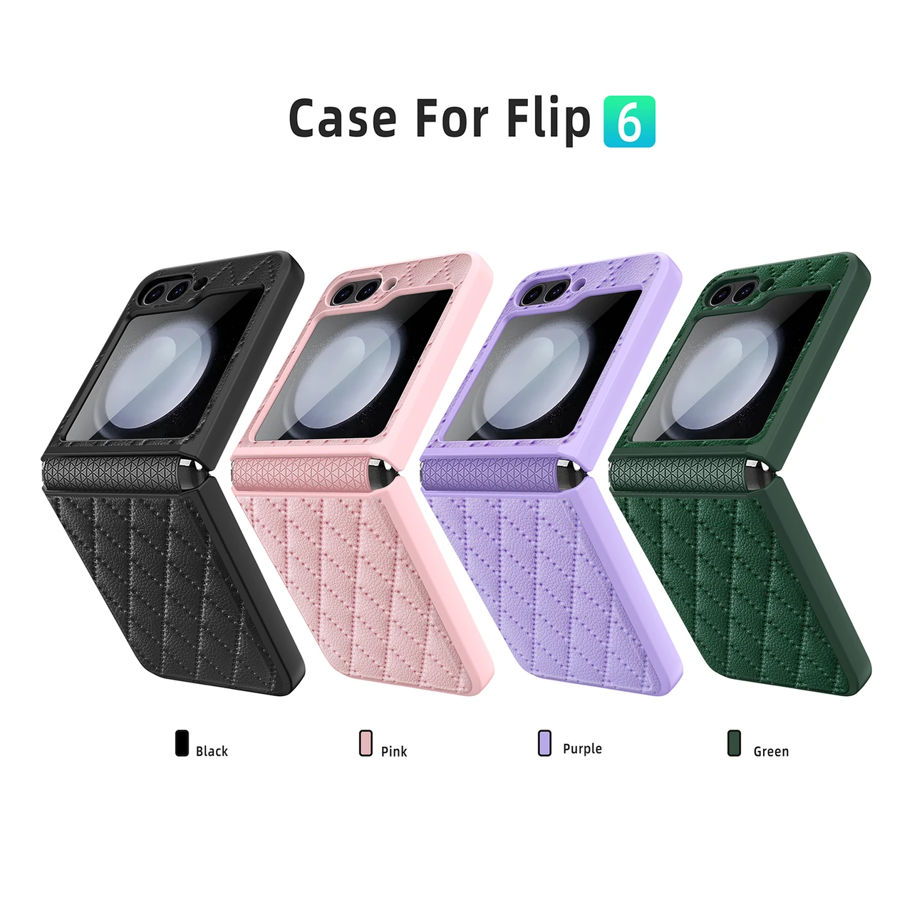 For Samsung Galaxy Z Flip6 Full Coverage Diamond Pattern Case