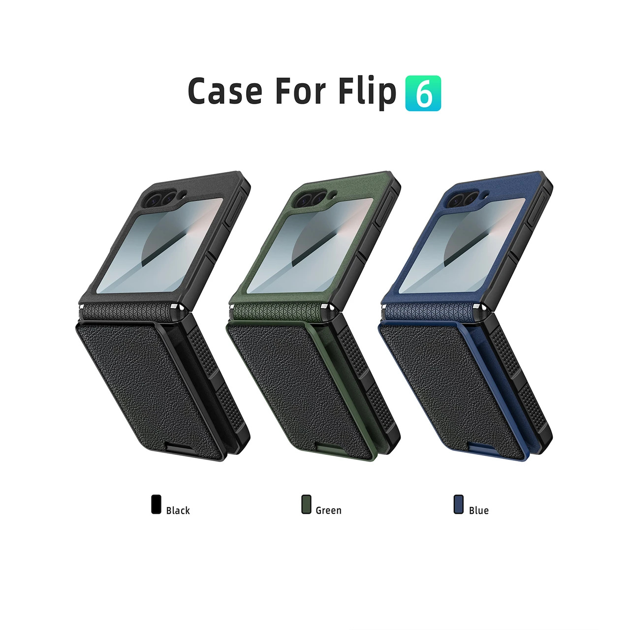 For Samsung Z Flip6 Full Protection Armor Card Slot Phone Case