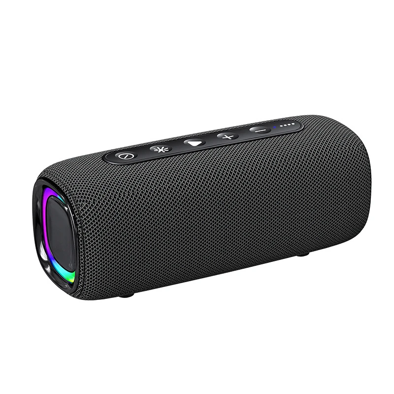 Portable Waterproof Bluetooth Speaker with RGB Lights and Bass