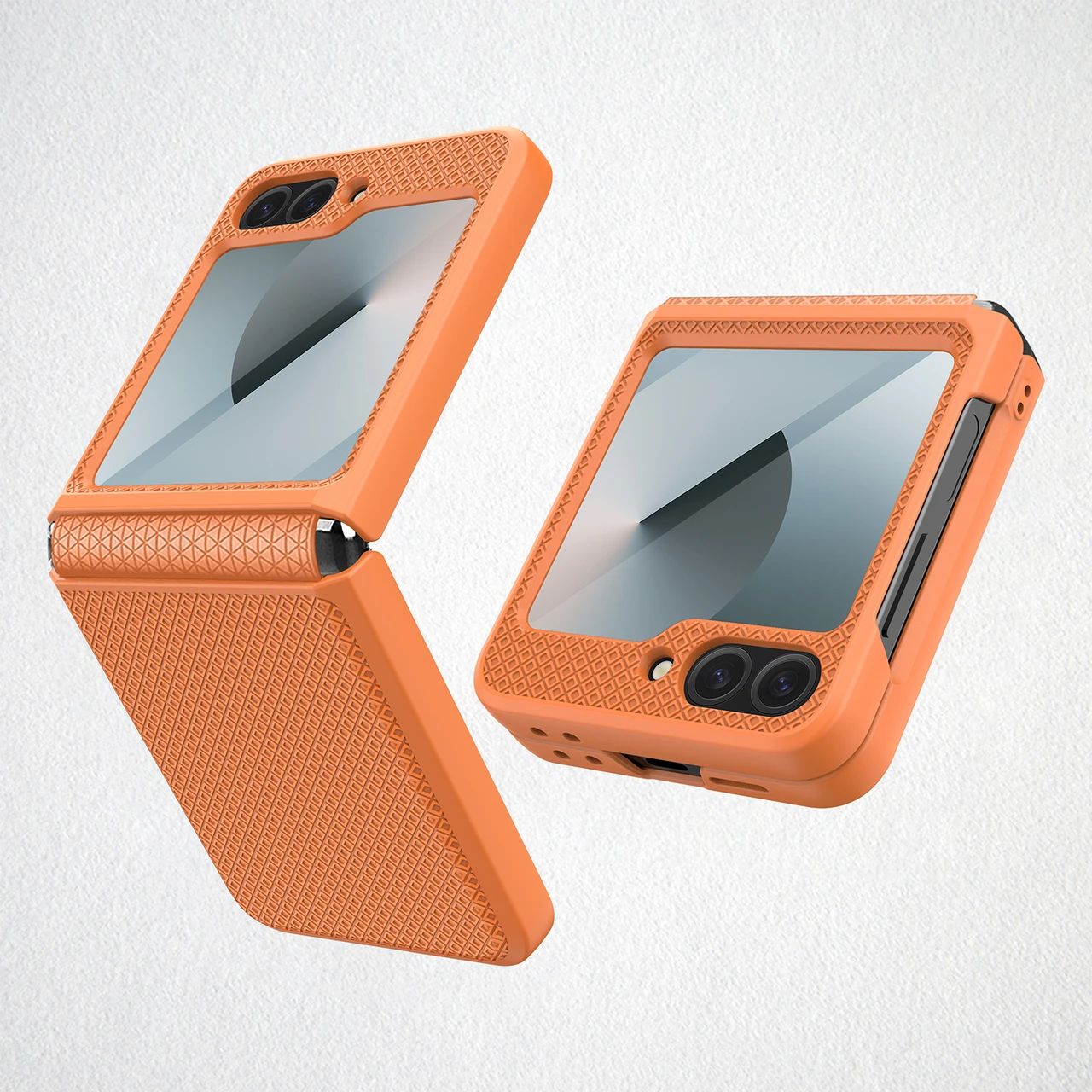 For Samsung Z Flip6 Full Wrap Grid Texture Shockproof Phone Case