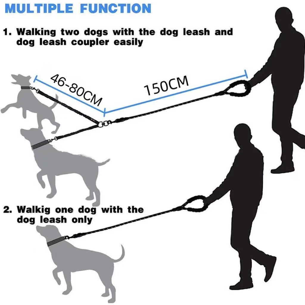 Double Dog Leash - 360° Rotating