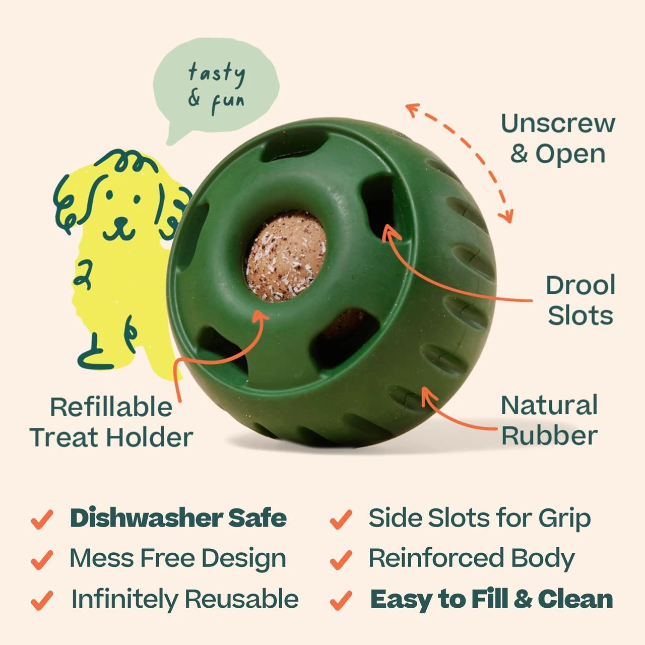 Long-lasting interactive dog toys