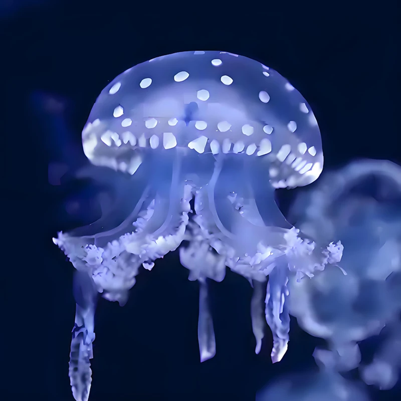 Jellyfish Specimen Blue Papuan Jelly In Liquid For Science Gift Display