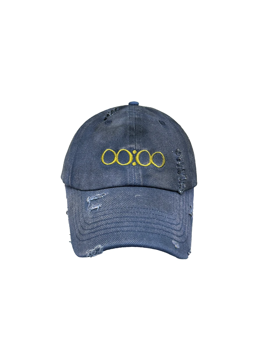 関送込 JCAESAR X 00:00 GASOLINE BLUE DIRTY-DYE CAP Jcaesar X 00:00 Gasoline Blue Dirty-Dye Cap | Distressed