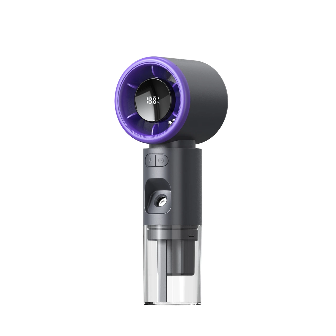 Turbo Mist Fan Handheld USB Rechargeable LED Display Stepless Speed-Cellmalls