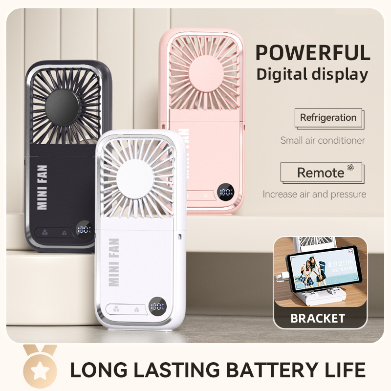 Ice Cooling Fan Handheld Portable Desktop Multifunction Mini Fa-Cellmalls