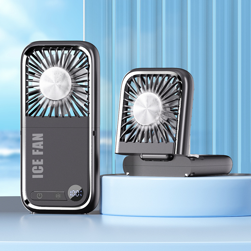 Ice Cooling Fan Handheld Portable Desktop Multifunction Mini Fa-Cellmalls