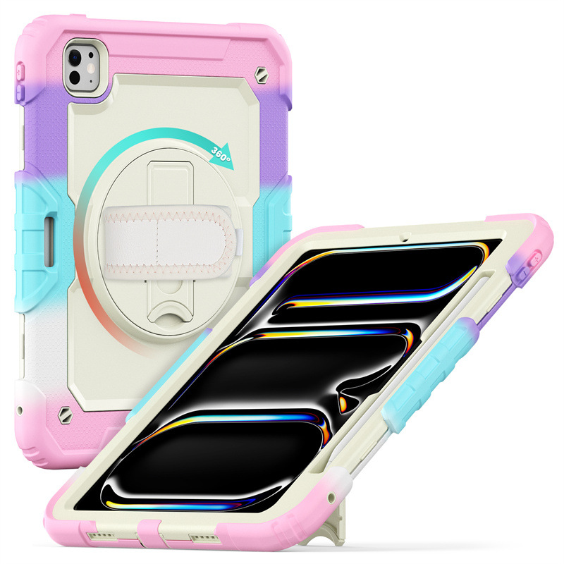 iPad Case With Strap Shockproof Silicone Cover For Multiple Models-Cellmalls