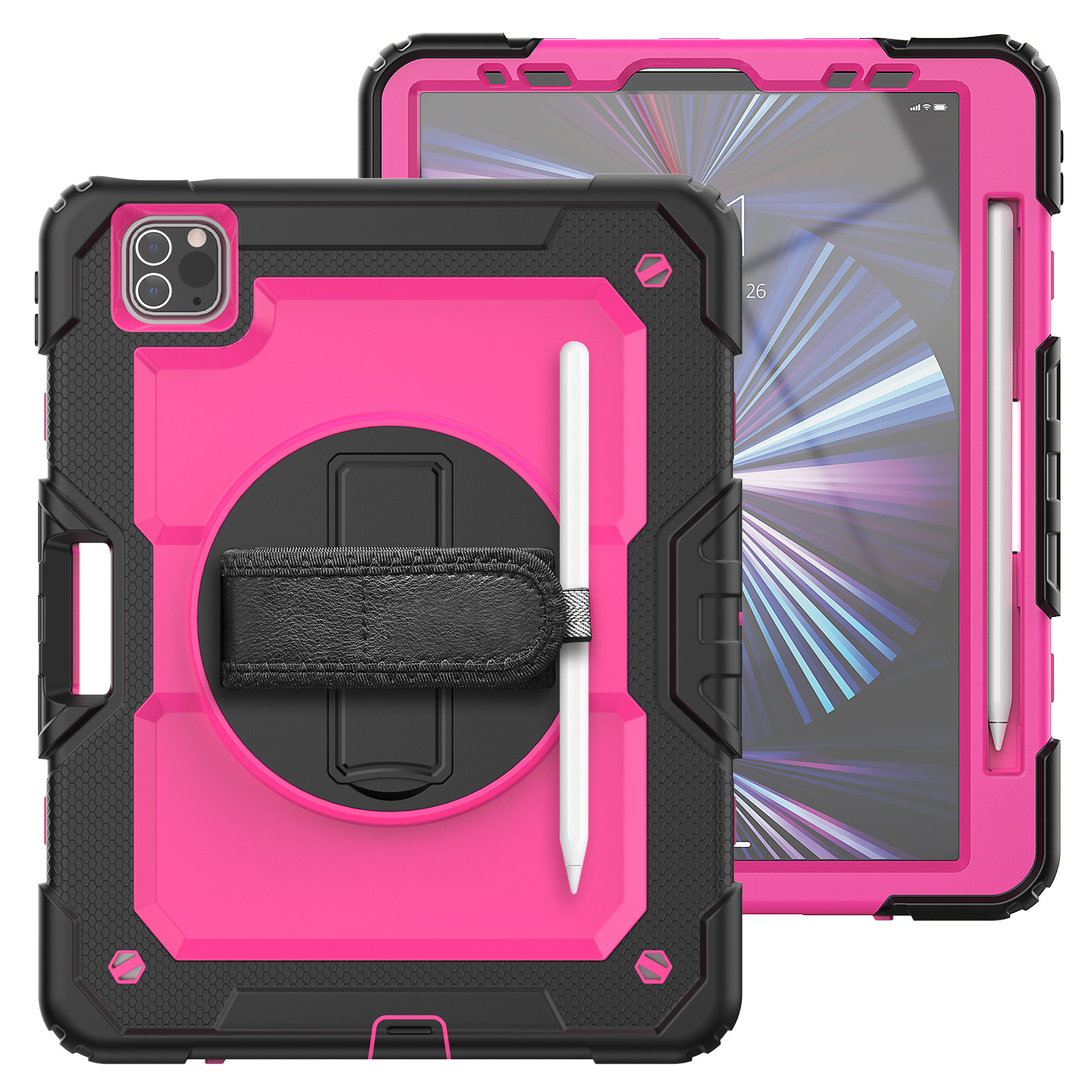 iPad Case With Strap Shockproof Silicone Cover For Multiple Models-Cellmalls