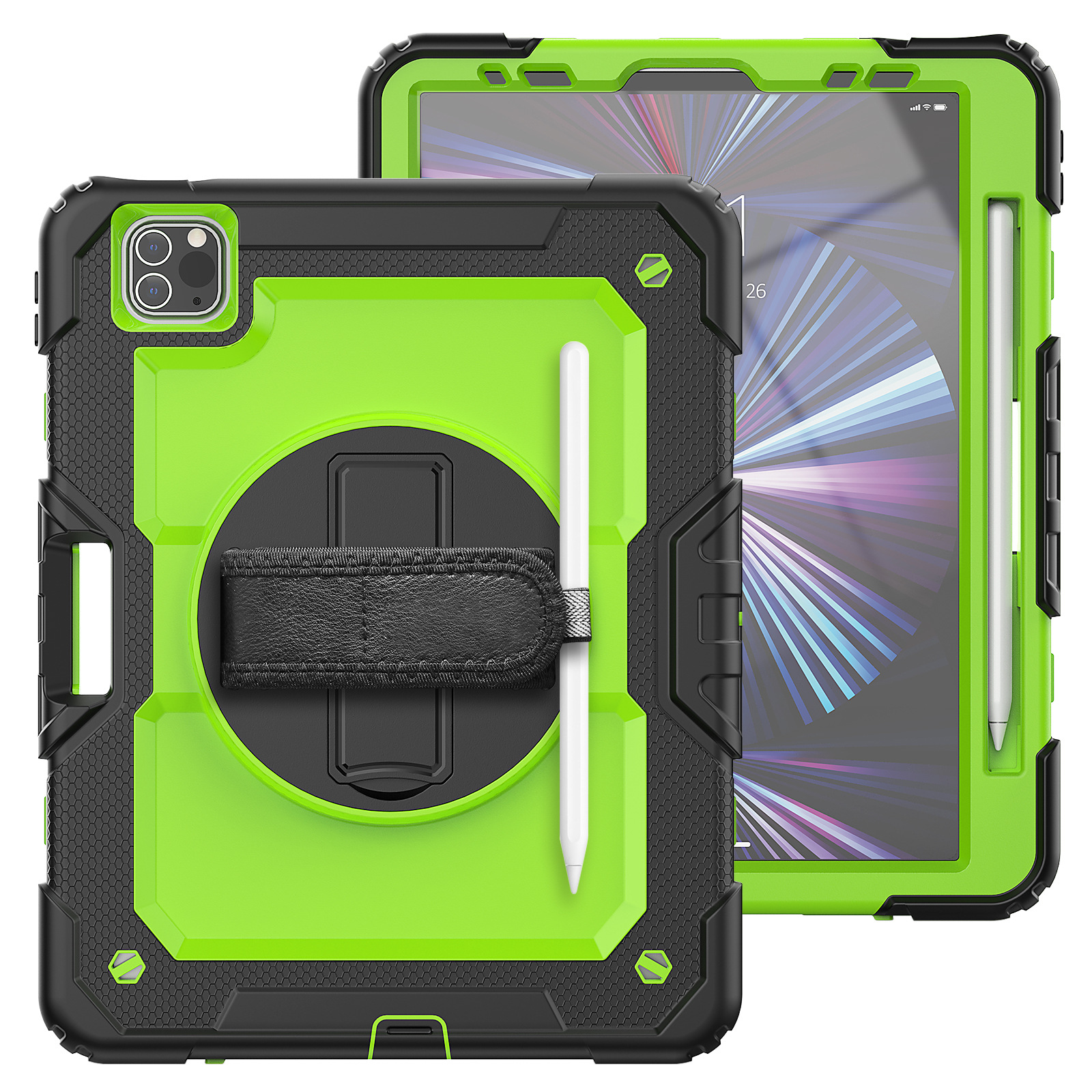 iPad Case With Strap Shockproof Silicone Cover For Multiple Models-Cellmalls
