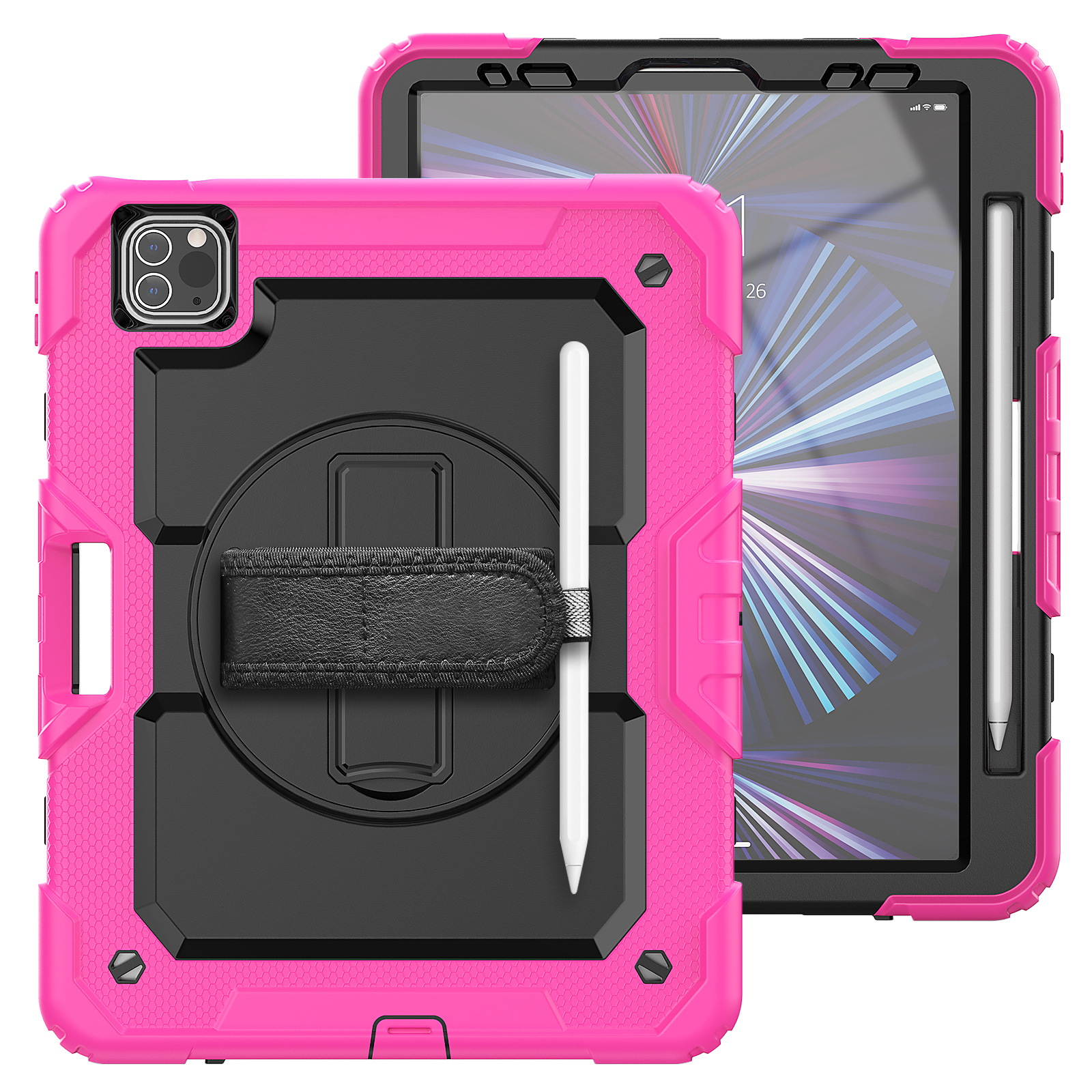 iPad Case With Strap Shockproof Silicone Cover For Multiple Models-Cellmalls