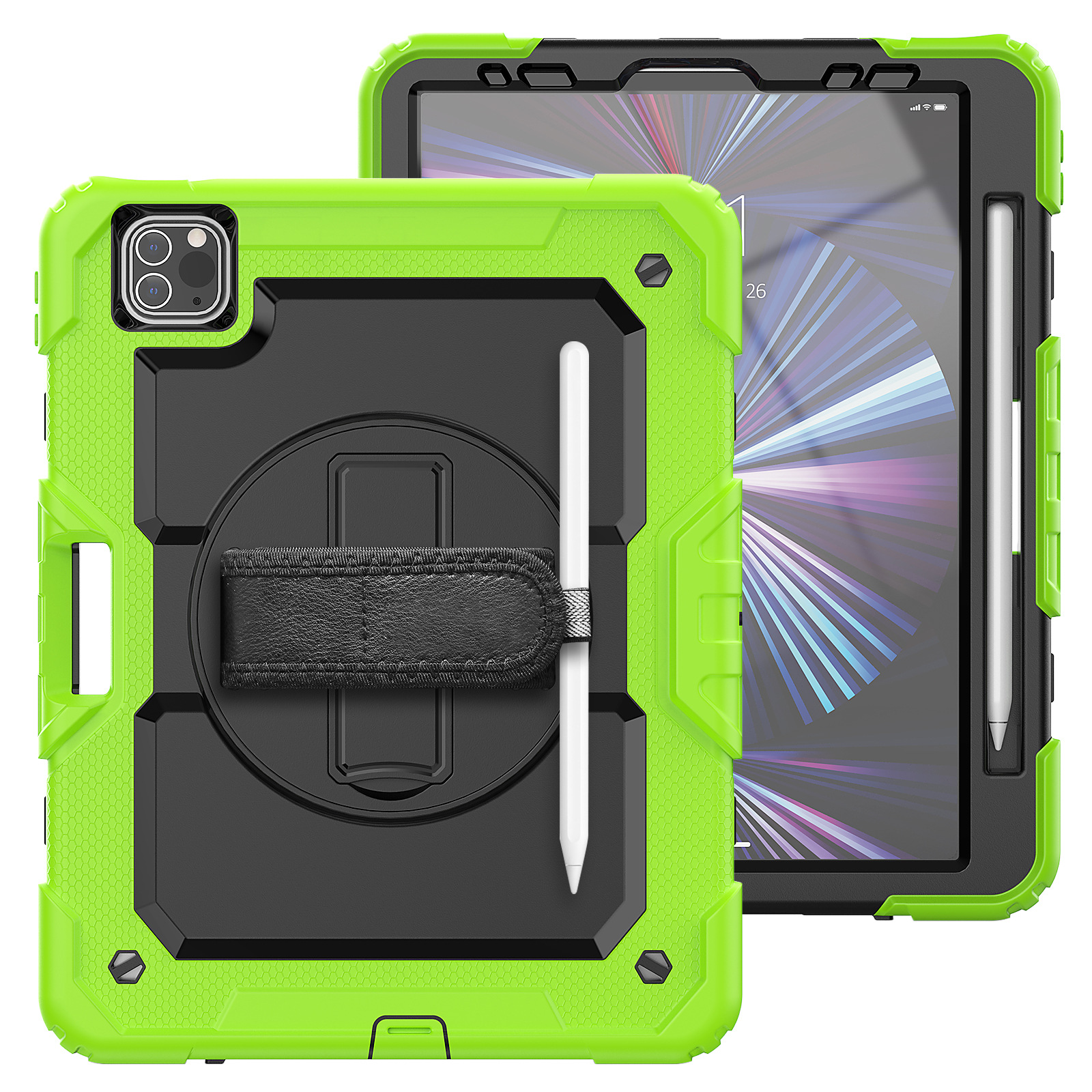iPad Case With Strap Shockproof Silicone Cover For Multiple Models-Cellmalls