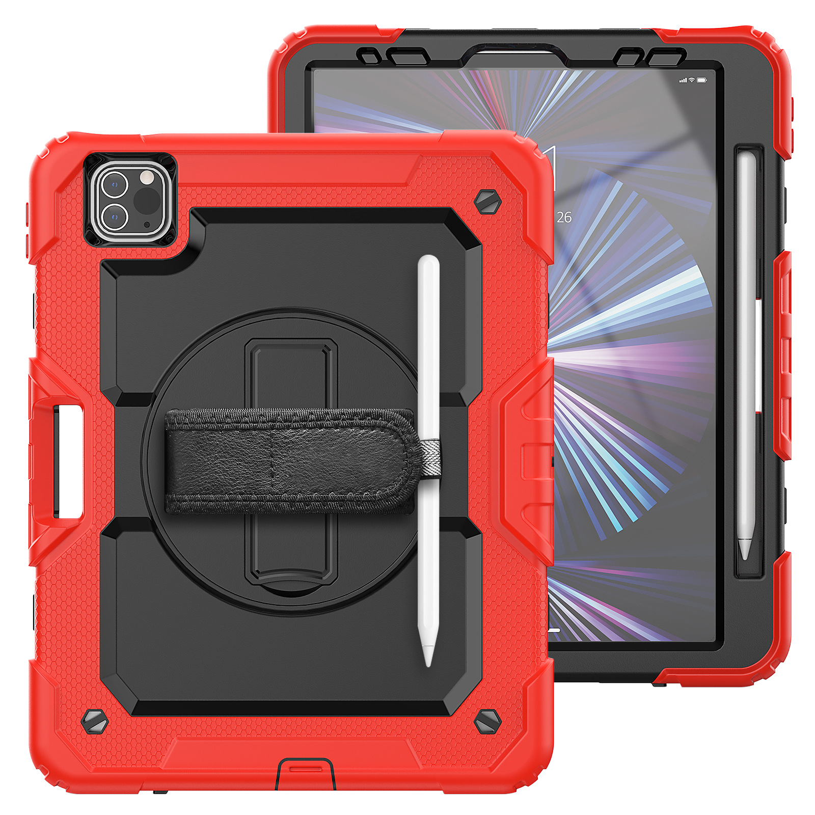 iPad Case With Strap Shockproof Silicone Cover For Multiple Models-Cellmalls