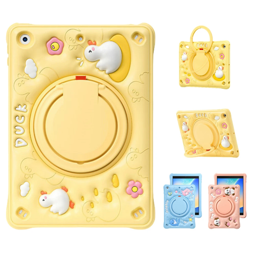 Tablet Case for iPad Shockproof Kids Stand Cute Cartoon Cover-Cellmalls