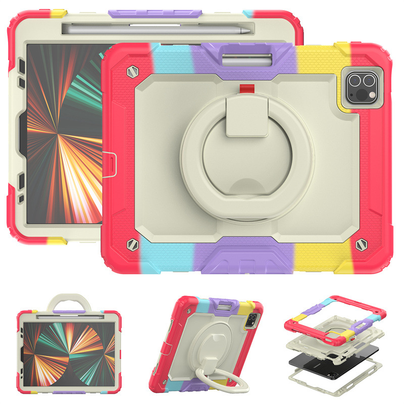 Tablet Case for iPad Silicone Shockproof Stand Protective Cover-Cellmalls