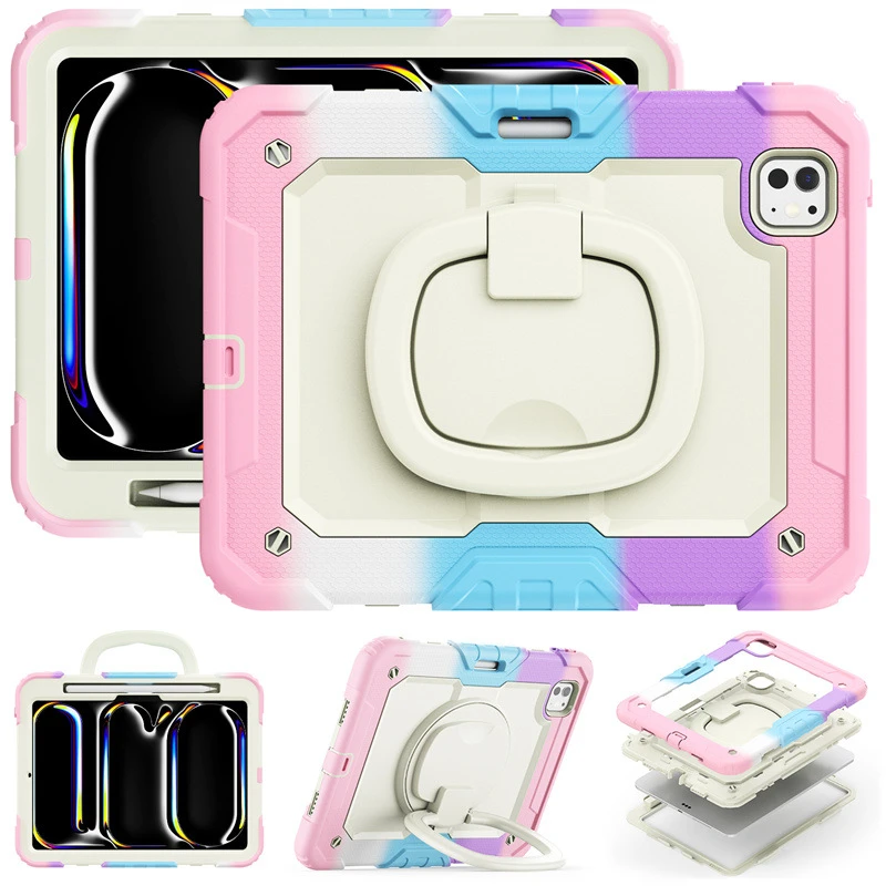 Tablet Case for iPad Silicone Shockproof Stand Protective Cover-Cellmalls