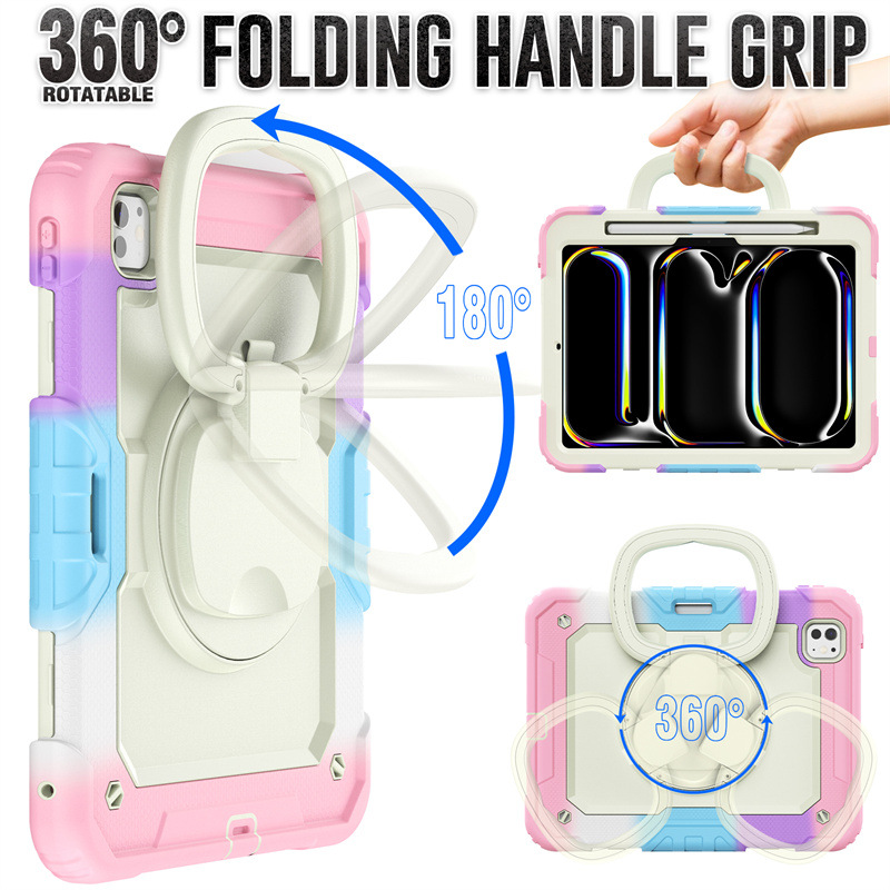 Tablet Case for iPad Silicone Shockproof Stand Protective Cover-Cellmalls