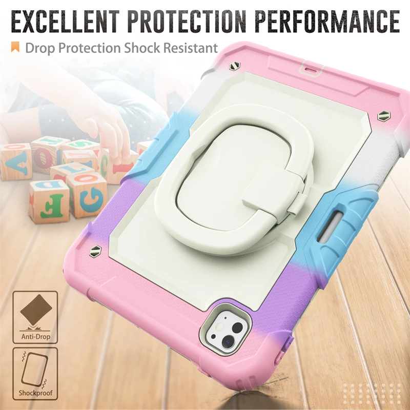 Tablet Case for iPad Silicone Shockproof Stand Protective Cover-Cellmalls