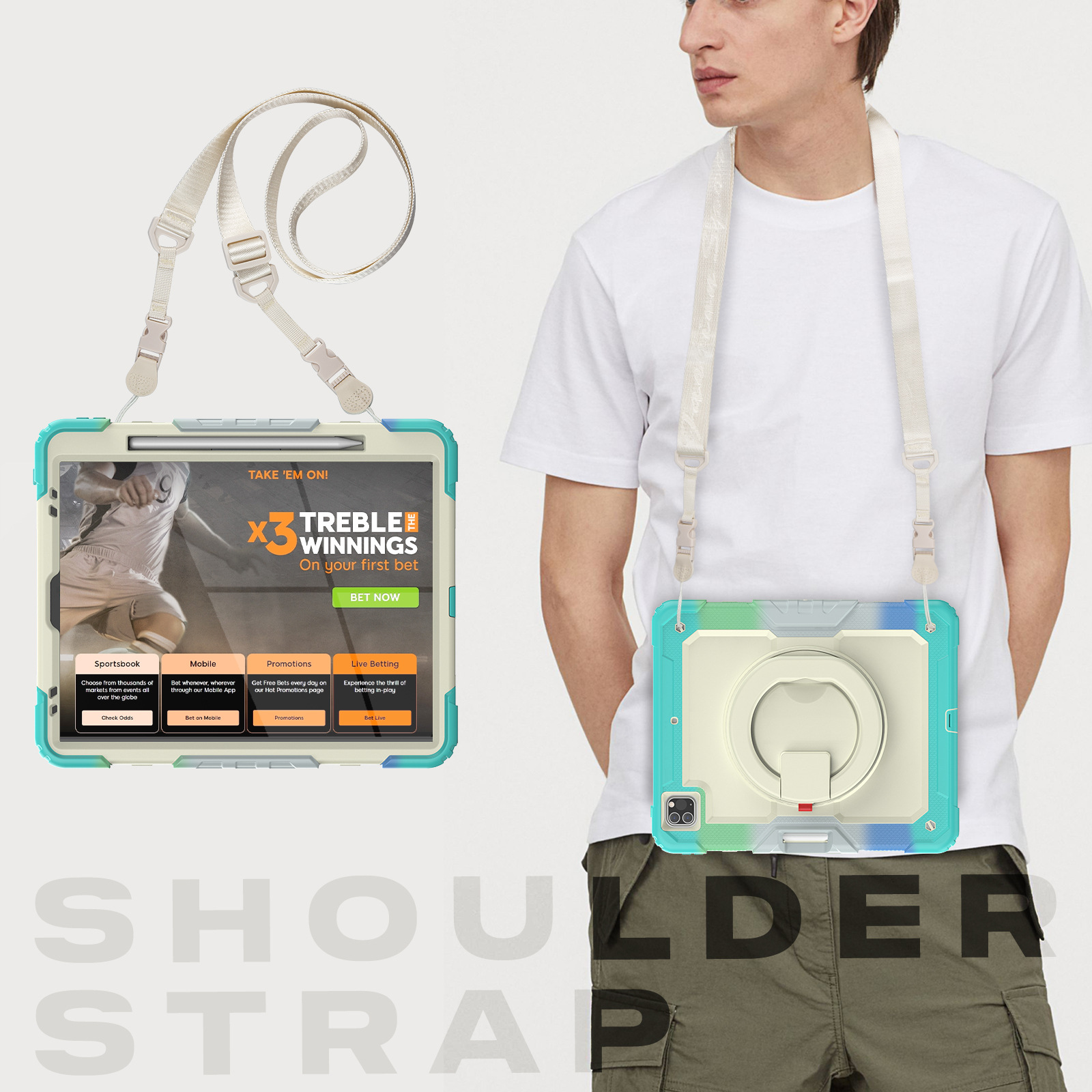 Tablet Case for iPad Silicone Shockproof Stand Protective Cover-Cellmalls