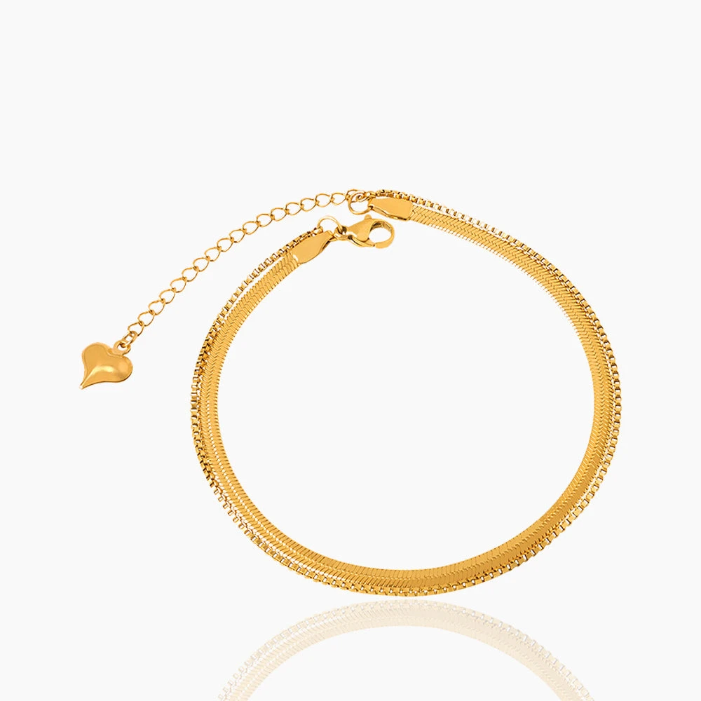 DOUBLE LAYERED ANKLET