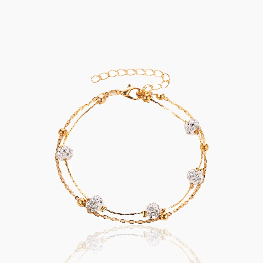 DOUBLE LAYERED BEACH ANKLET