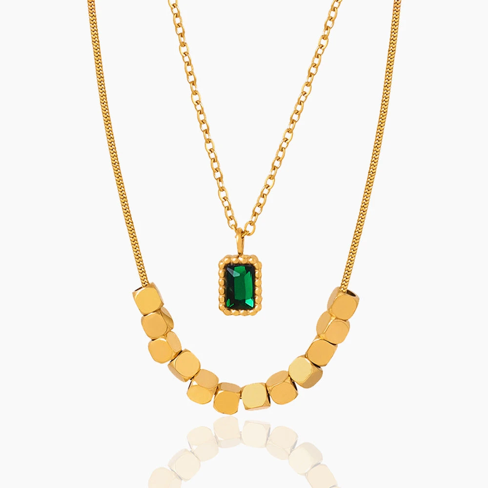 DOUBLE LAYERED LAYERED WIND NECKLACE