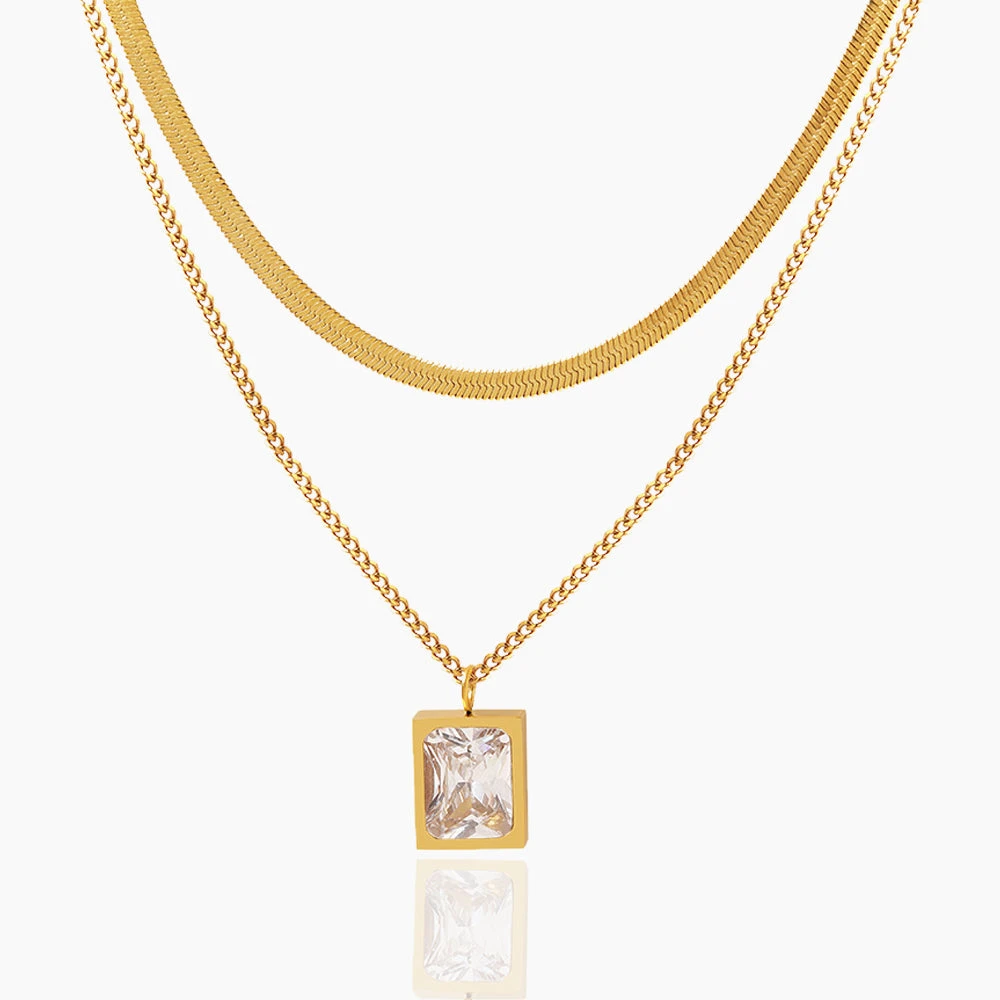 DOUBLE LAYERED LAYERED WIND NECKLACE