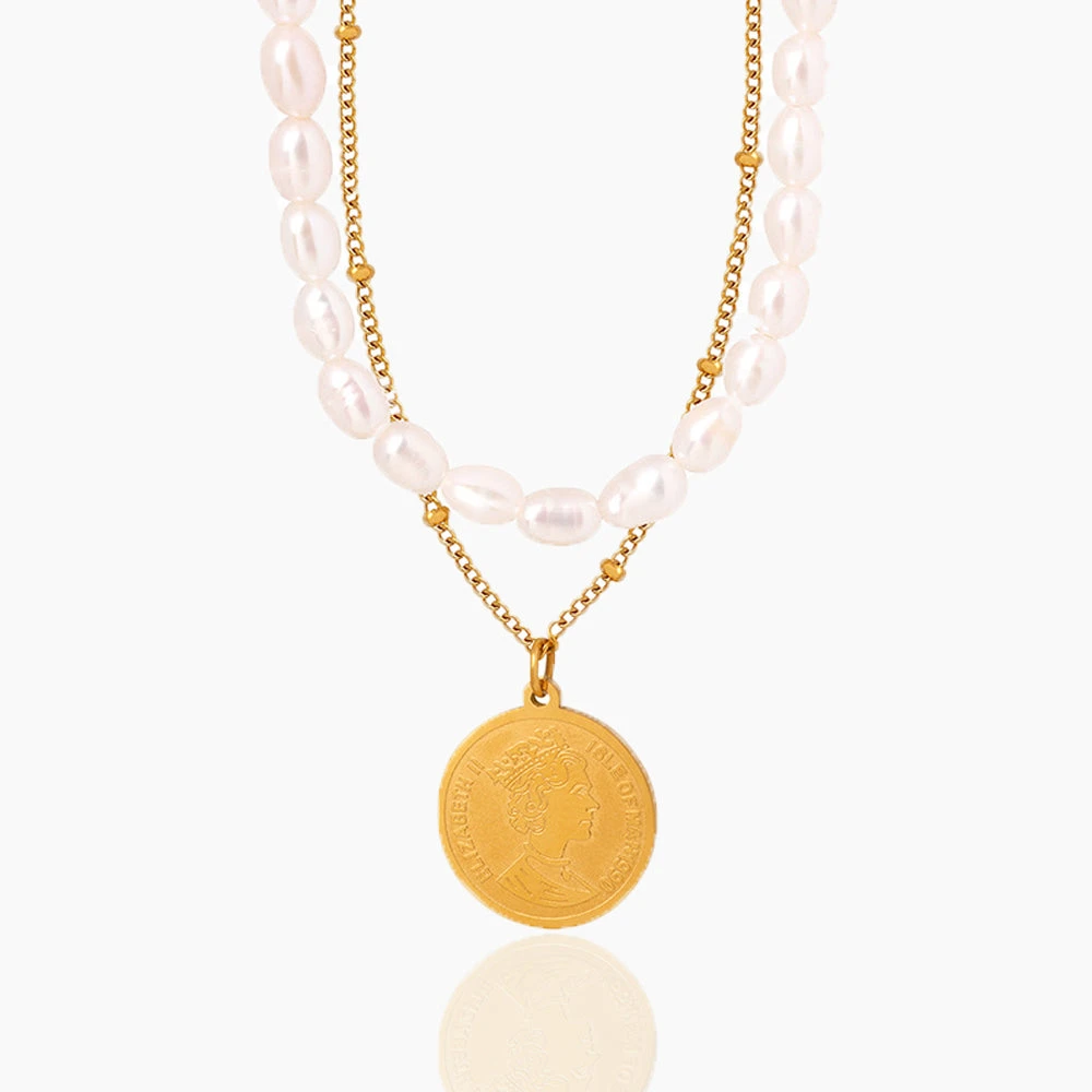 DOUBLE SIDED PEARL NECKLACE