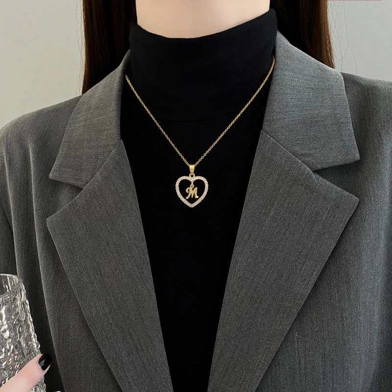 HEART INITIAL NECKLACE