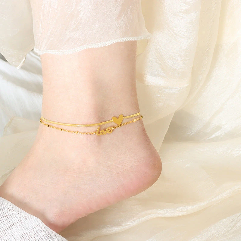 HEART SHAPED ANKLET